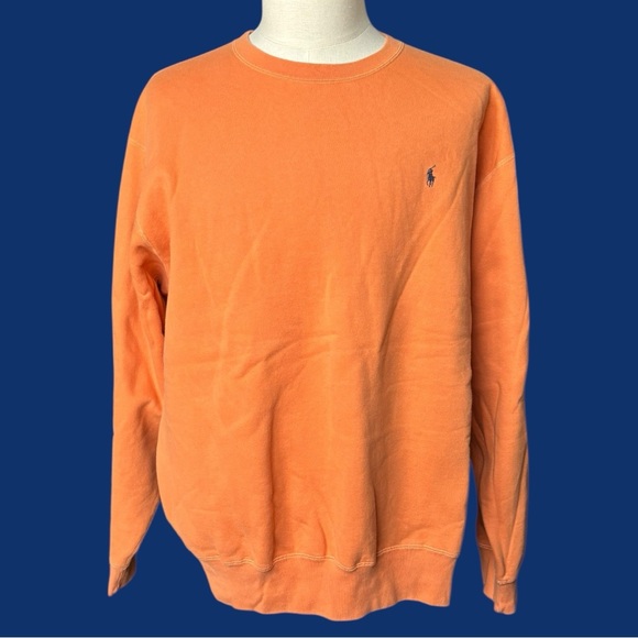 Polo Ralph Lauren Vintage 90’s orange crewneck cotton blend sweatshirtL